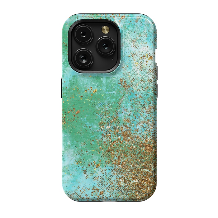 iPhone 15 Pro StrongFit Green and Gold Mermaid Glitter SeaFoam by  Utart