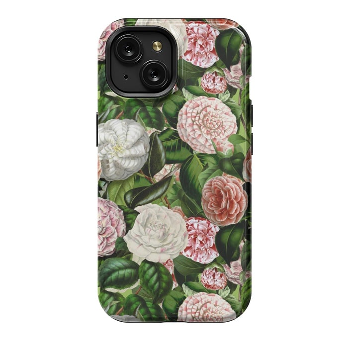 iPhone 15 StrongFit Victorian Vintage Camellia Pattern by  Utart