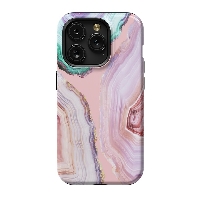 iPhone 15 Pro StrongFit Mineral Agates #Glam collection by ''CVogiatzi.