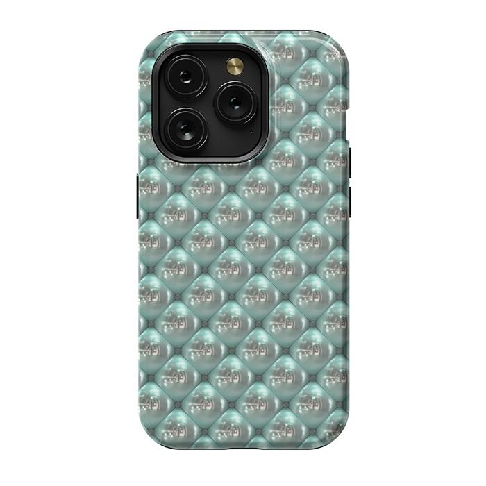 iPhone 15 Pro StrongFit Shiny Turquoise Pearls 2 by Andrea Haase