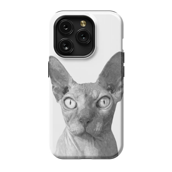 iPhone 15 Pro StrongFit Black and White Sphynx by Alemi