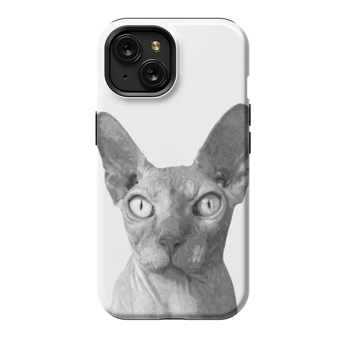 iPhone 15 StrongFit Black and White Sphynx by Alemi