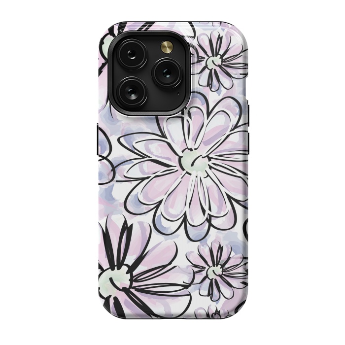 iPhone 15 Pro StrongFit Watercolor flowers by Camila