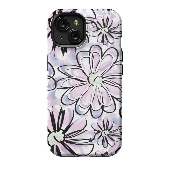 iPhone 15 StrongFit Watercolor flowers by Camila