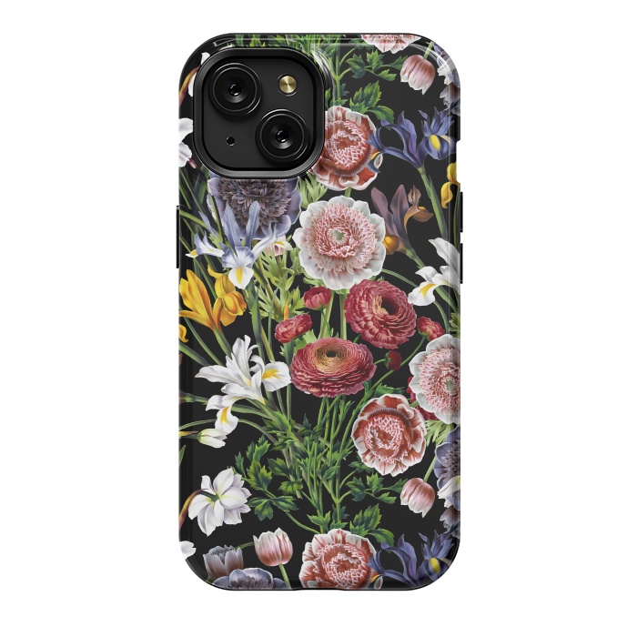 iPhone 15 StrongFit Vintage Flower Pattern by  Utart