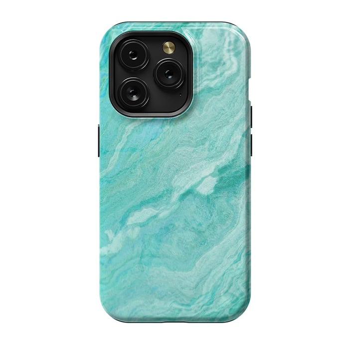 iPhone 15 Pro StrongFit beautiful ink turquoise Marble texture by  Utart