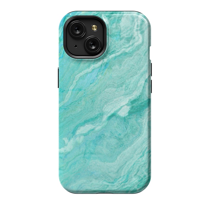 iPhone 15 StrongFit beautiful ink turquoise Marble texture by  Utart