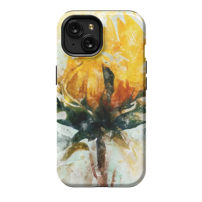 iPhone 15 StrongFit Born in Sunflower by Creativeaxle