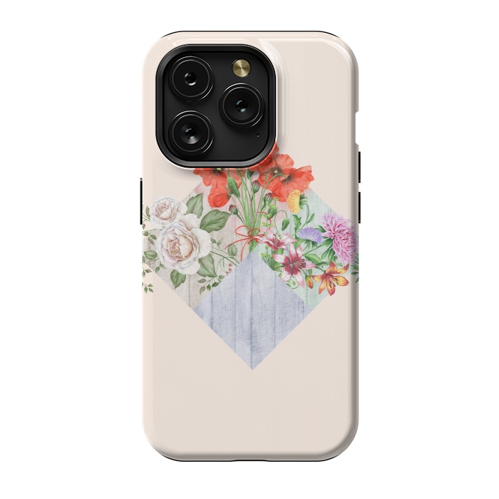iPhone 15 Pro StrongFit Floral Blocks by Creativeaxle