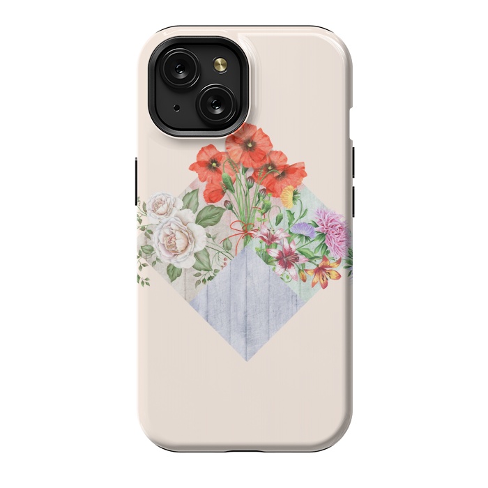 iPhone 15 StrongFit Floral Blocks by Creativeaxle