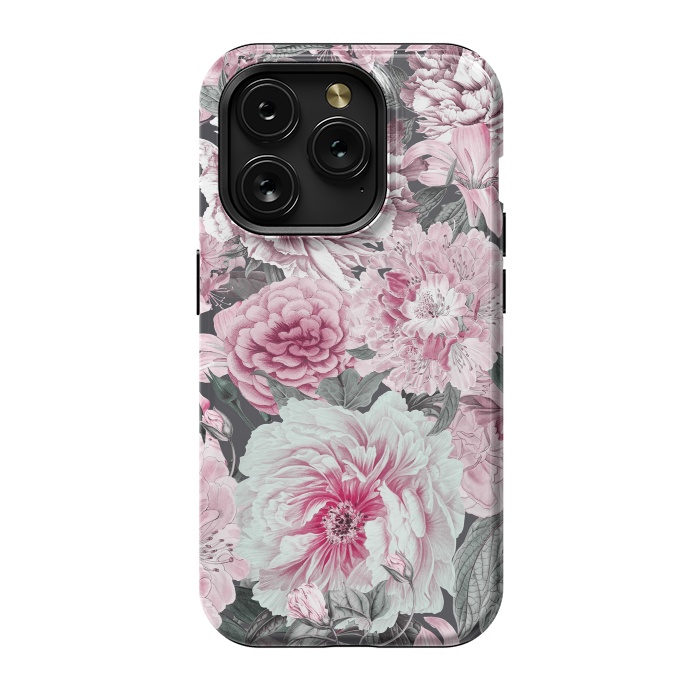 iPhone 15 Pro StrongFit Romantic Vintage Flower Pattern by Andrea Haase