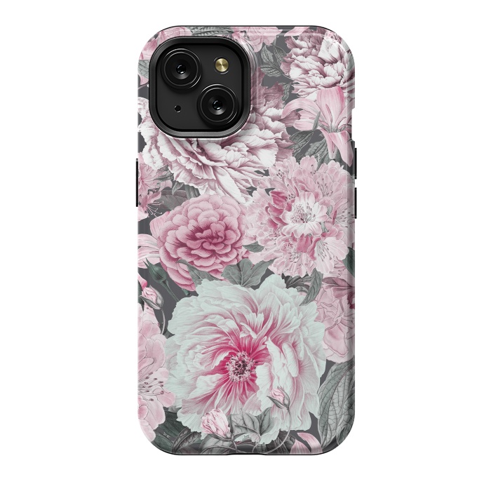 iPhone 15 StrongFit Romantic Vintage Flower Pattern by Andrea Haase