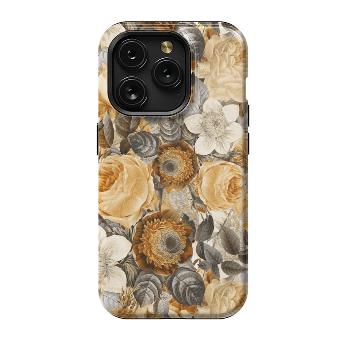 iPhone 15 Pro StrongFit luxuriantly gold vintage floral pattern by  Utart