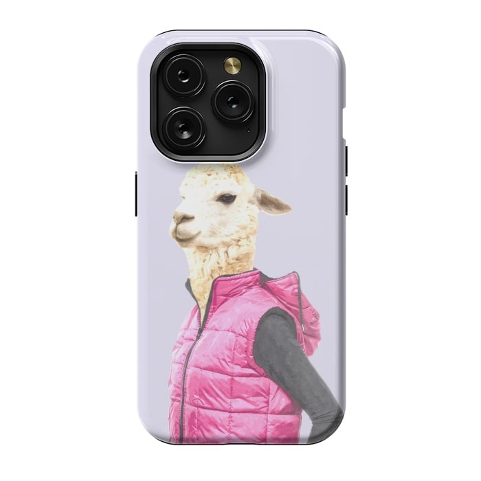 iPhone 15 Pro StrongFit Fashionable Llama Illustration by Alemi