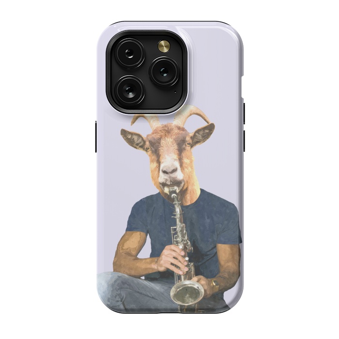 iPhone 15 Pro StrongFit Goat Musician Illustration by Alemi