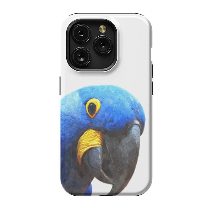 iPhone 15 Pro StrongFit Blue Parrot Portrait by Alemi