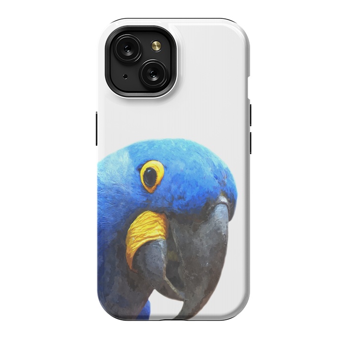 iPhone 15 StrongFit Blue Parrot Portrait by Alemi