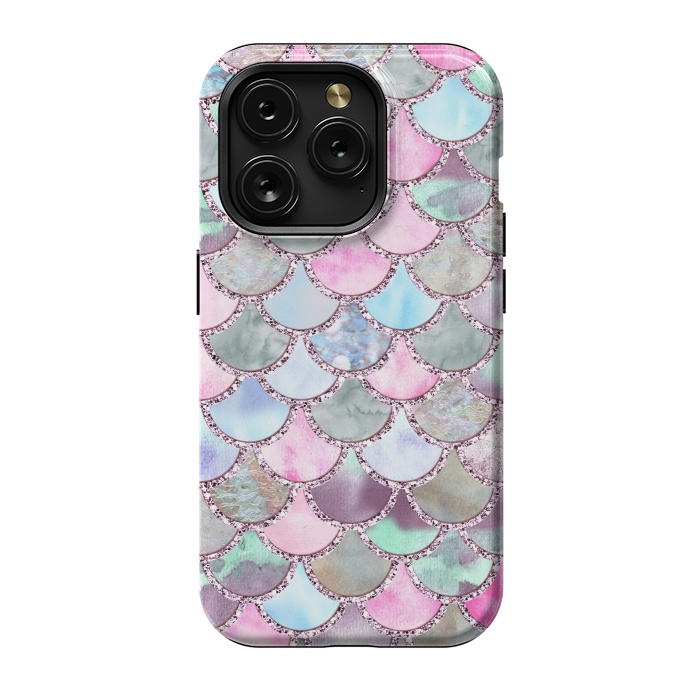 iPhone 15 Pro StrongFit Pastel Multicolor Mermaid Scales by  Utart