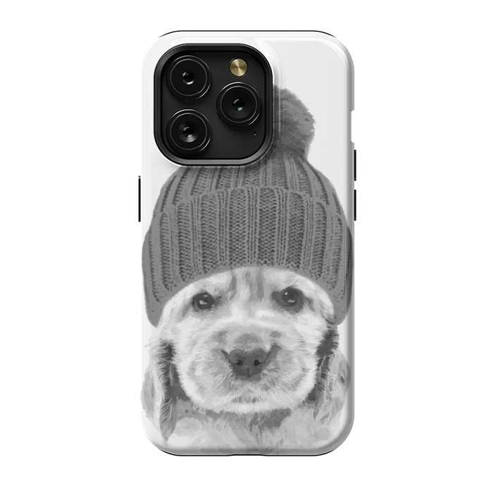 iPhone 15 Pro StrongFit Black and White Cocker Spaniel by Alemi