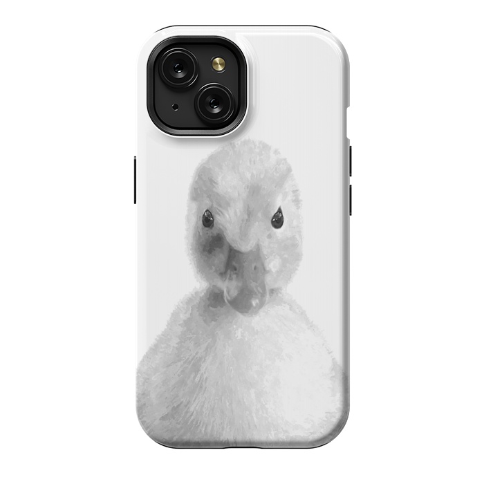 iPhone 15 StrongFit Black and White Duckling by Alemi