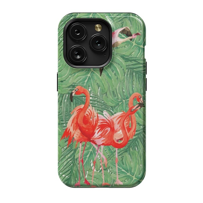 iPhone 15 Pro StrongFit Flamingo Jungle  by  Utart
