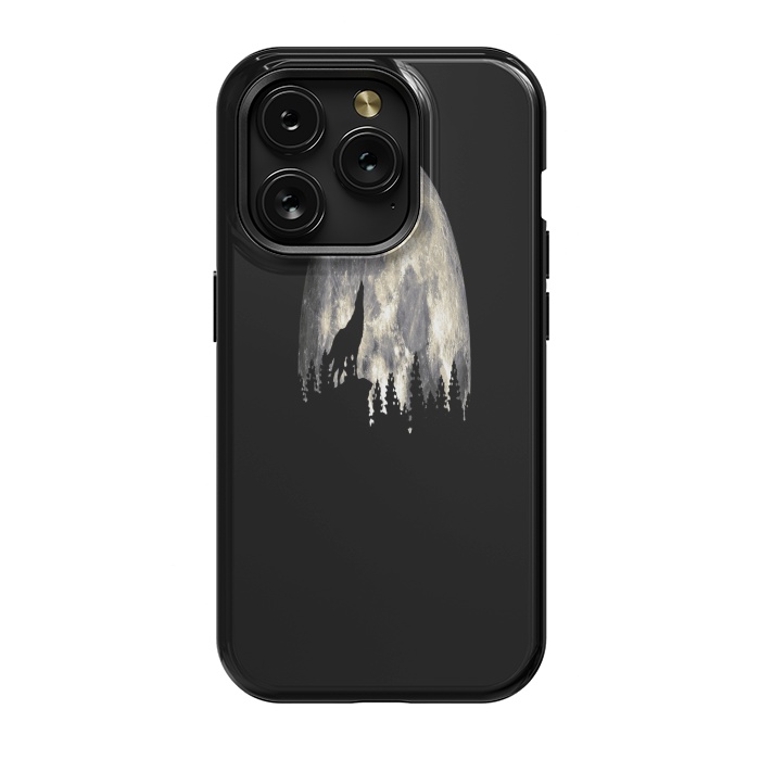 iPhone 15 Pro StrongFit Wild Solitary Wolf by Joanna Vog