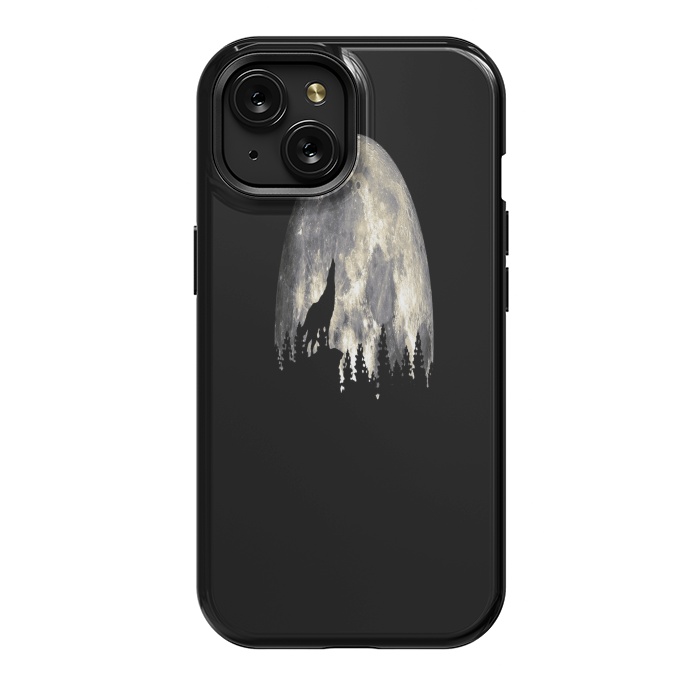 iPhone 15 StrongFit Wild Solitary Wolf by Joanna Vog