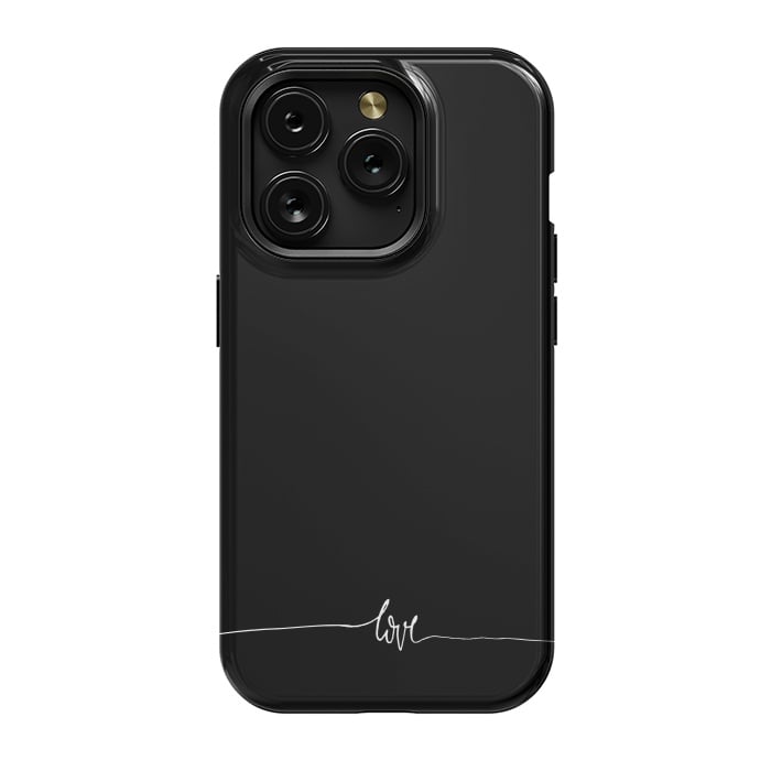 iPhone 15 Pro StrongFit Simply love - on black by DaDo ART