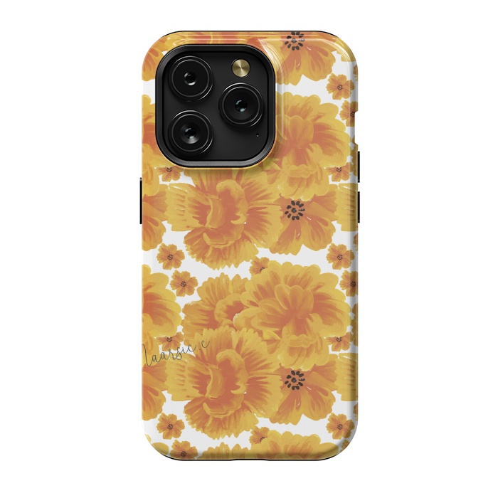 iPhone 15 Pro StrongFit Flores naranjas by Camila