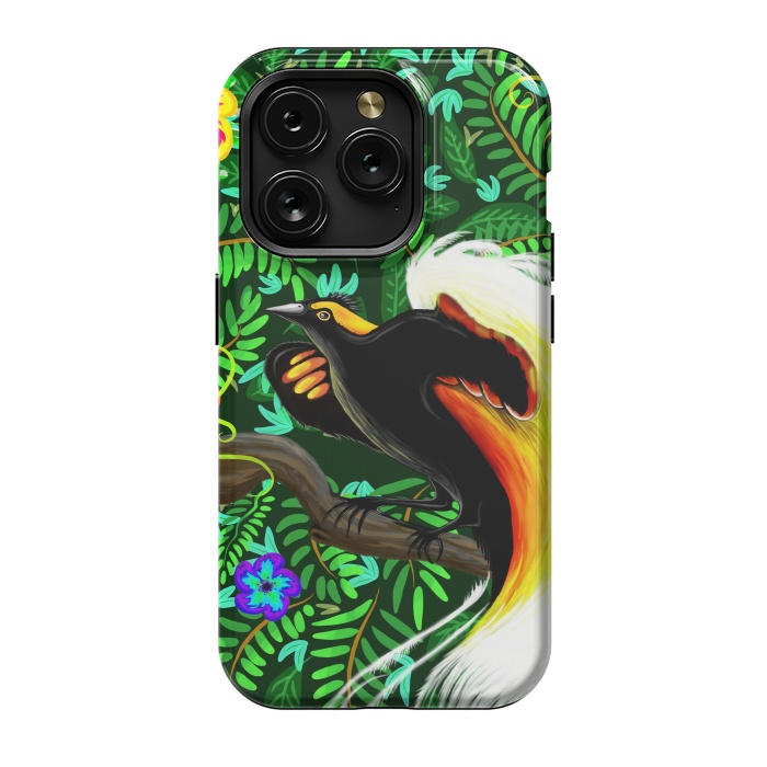 iPhone 15 Pro StrongFit Paradise Bird Fire Feathers   by BluedarkArt