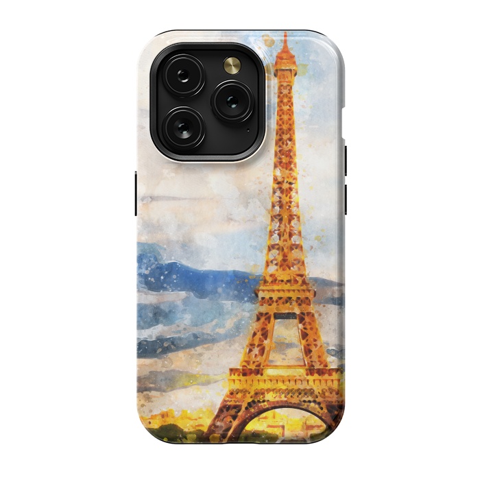 iPhone 15 Pro StrongFit Eiffel Tower by Creativeaxle