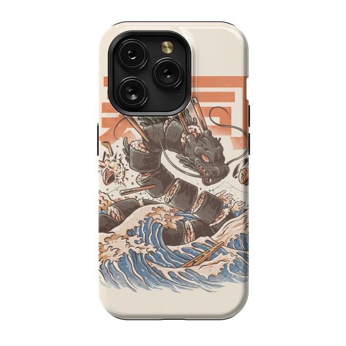 iPhone 15 Pro StrongFit Great Sushi Dragon  by Ilustrata