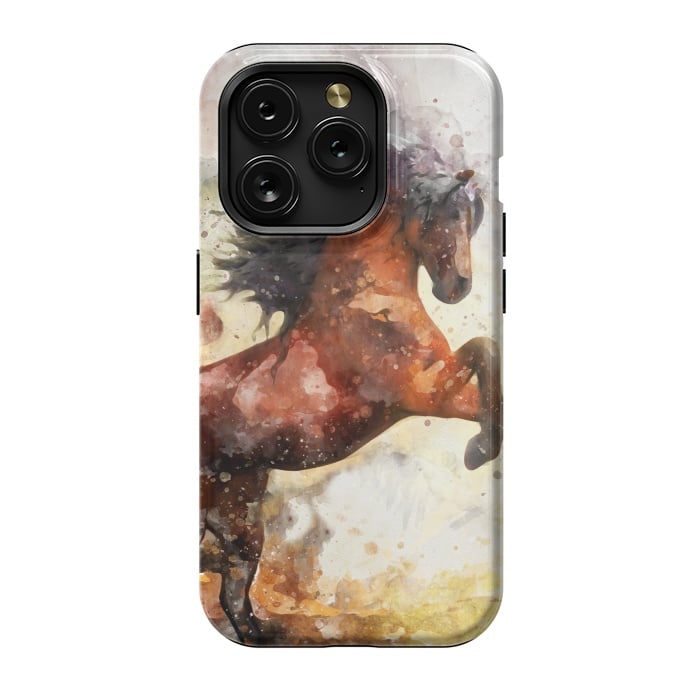 iPhone 15 Pro StrongFit Excited Horse by Creativeaxle