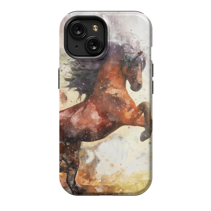 iPhone 15 StrongFit Excited Horse by Creativeaxle