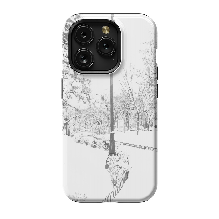 iPhone 15 Pro StrongFit Winter Snow City by Alemi