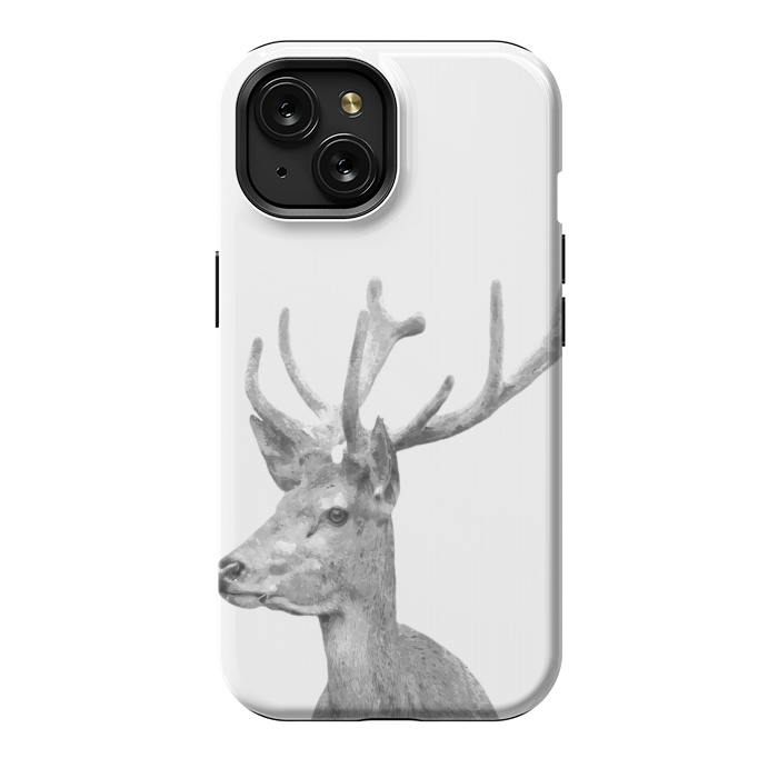 iPhone 15 StrongFit Black and White Deer by Alemi