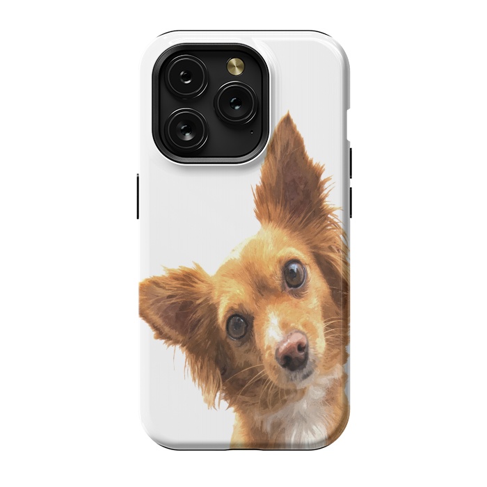 iPhone 15 Pro StrongFit Curios Dog Portrait by Alemi