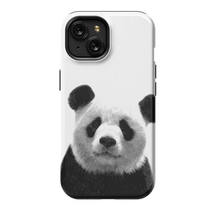 iPhone 15 StrongFit Black and White Panda Portrait by Alemi