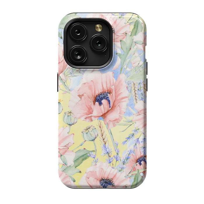 iPhone 15 Pro StrongFit Pastel Summer Poppy Meadow by  Utart