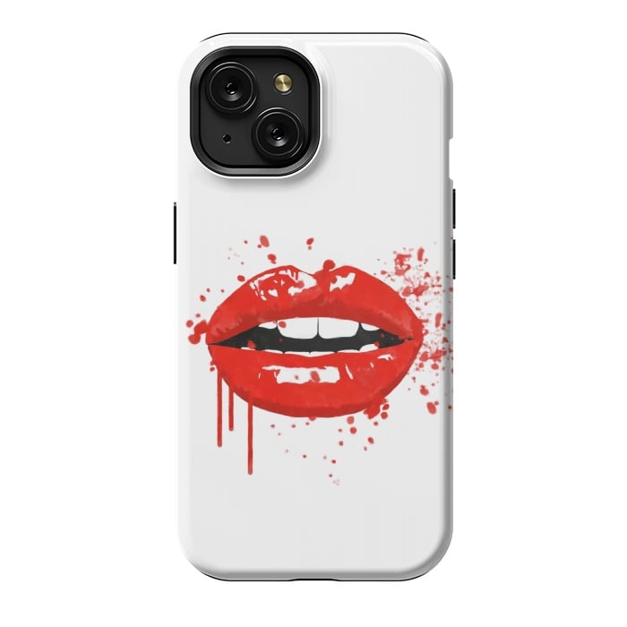 iPhone 15 StrongFit Red Lips Illustration by Alemi