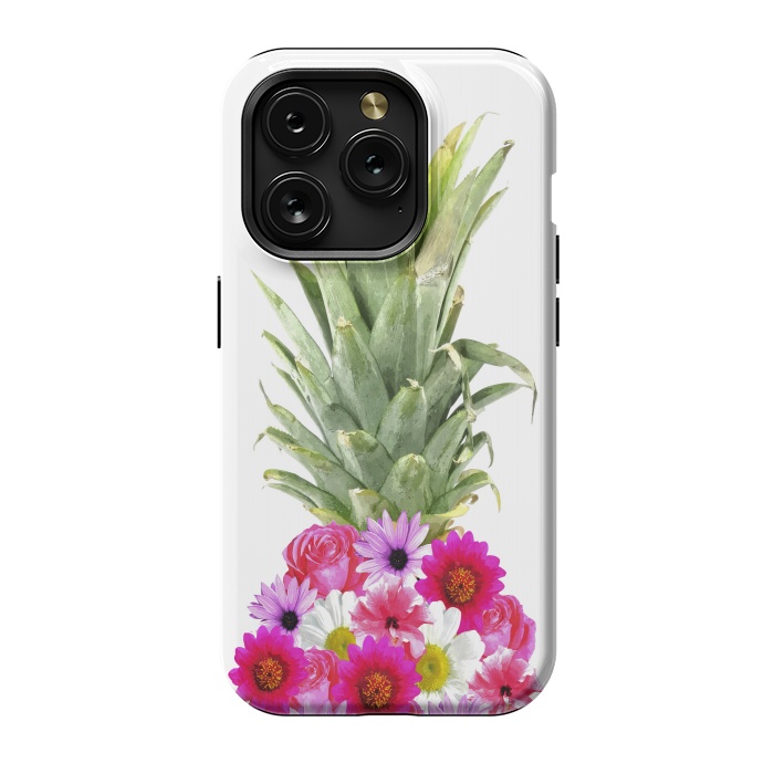 iPhone 15 Pro StrongFit Pineapple Flowers by Alemi