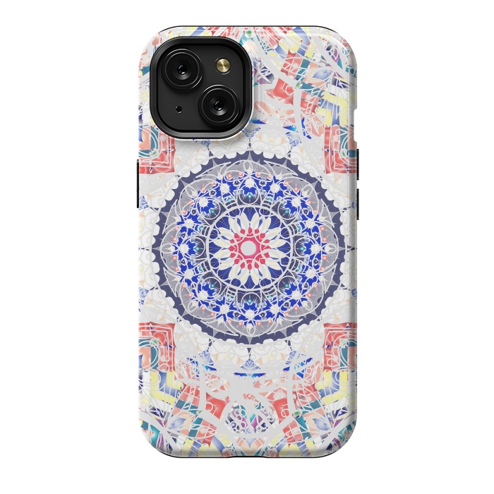 iPhone 15 StrongFit Festival ethnic colorful mandala drawing by Oana 