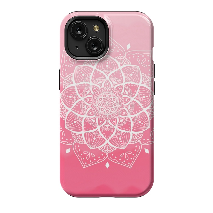 iPhone 15 StrongFit Pink mandala by Jms