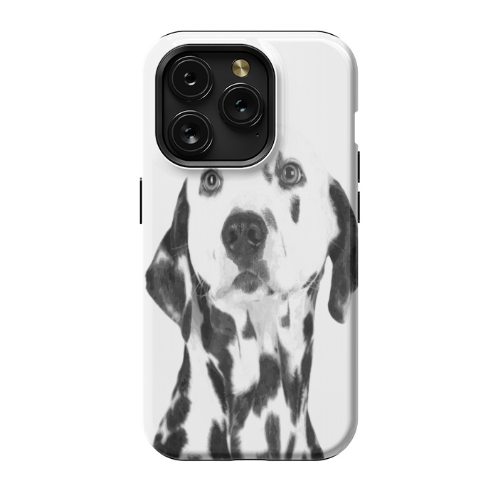 iPhone 15 Pro StrongFit Black and White Dalmatian by Alemi