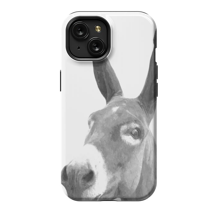 iPhone 15 StrongFit Black and White Donkey by Alemi