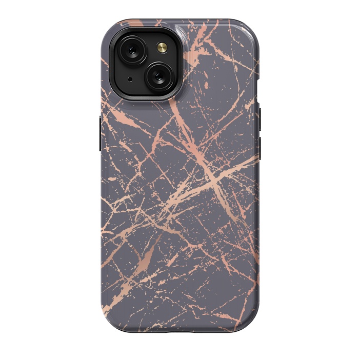 iPhone 15 StrongFit Copper Splatter 001 by Jelena Obradovic