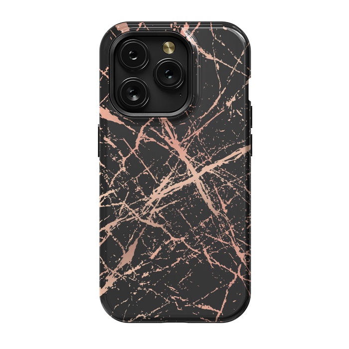 iPhone 15 Pro StrongFit Copper Splatter 003 by Jelena Obradovic