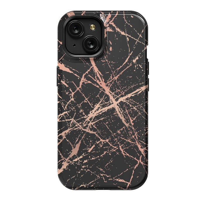 iPhone 15 StrongFit Copper Splatter 003 by Jelena Obradovic