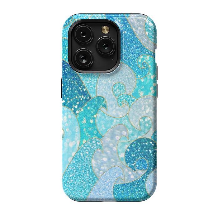 iPhone 15 Pro StrongFit Mermaid Ocean Glitter Waves by  Utart