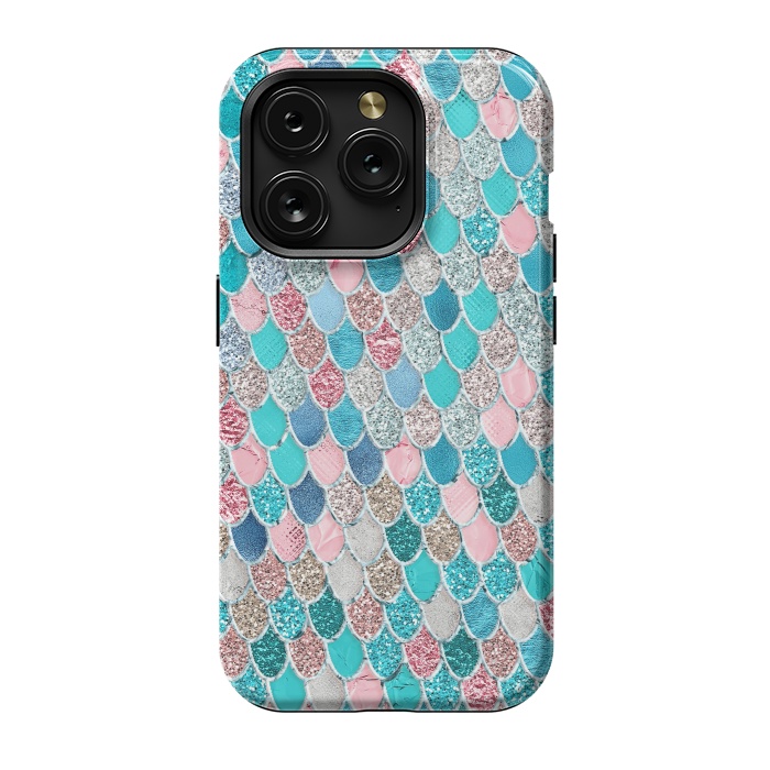 iPhone 15 Pro StrongFit Summer Pastel Glitter Mermaid Scales by  Utart